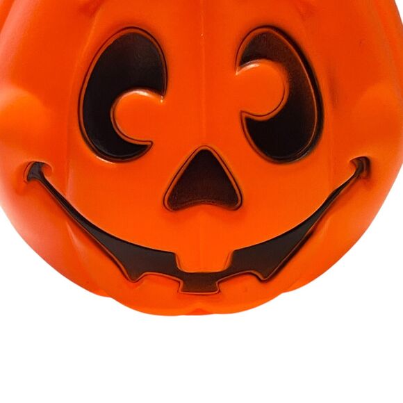 Vintage Grand Venture 1997 10" Pumpkin Pail Blow Mold Basket Fall Halloween NOS - Picture 8 of 8